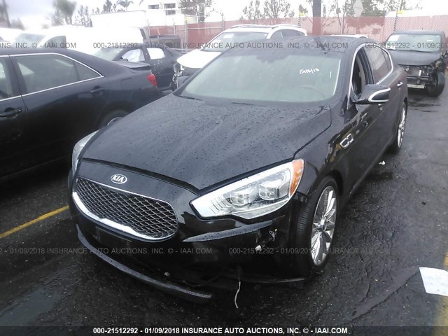 KNALW4D49F6017978 - 2015 KIA K900 BLACK photo 2