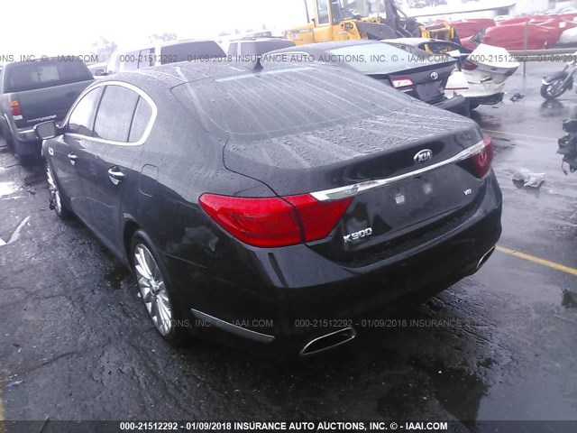 KNALW4D49F6017978 - 2015 KIA K900 BLACK photo 3