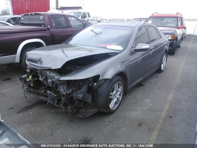 19UUA76568A032291 - 2008 ACURA TL TYPE S GRAY photo 2