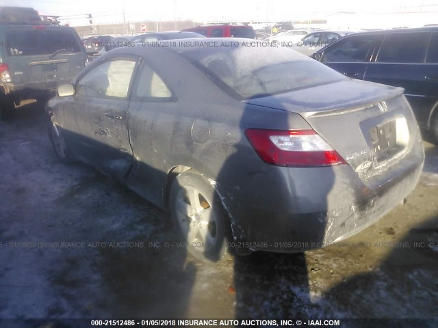 2HGFG12988H578072 - 2008 HONDA CIVIC EXL ნაცრისფერი ფოტო 3