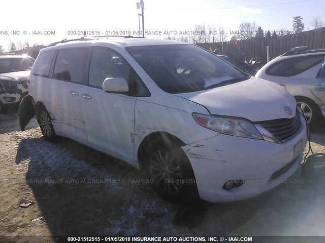 5TDYK3DC8BS064337 - 2011 TOYOTA SIENNA XLE/LIMITED WHITE photo 1