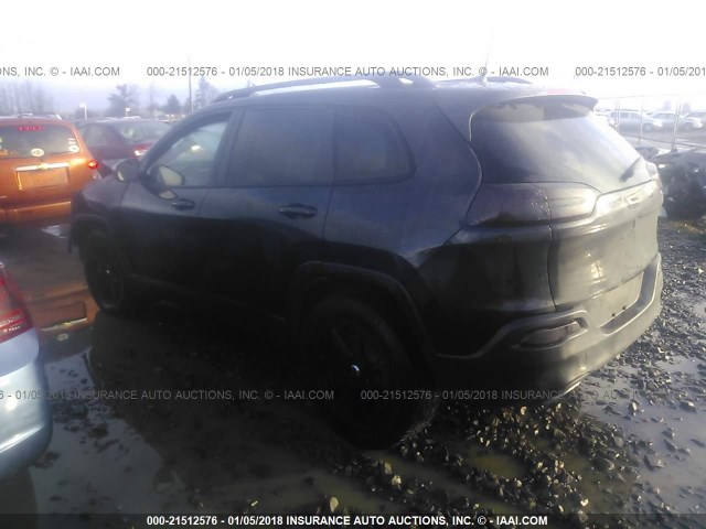 1C4PJMCS1GW155793 - 2016 JEEP CHEROKEE LATITUDE BLACK photo 3