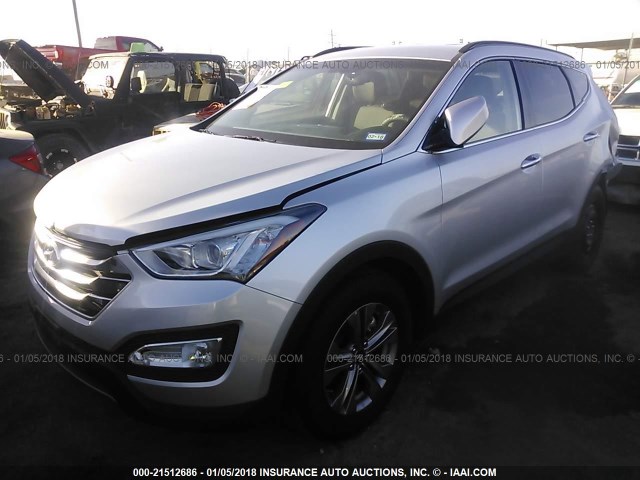 5XYZU3LB0GG367317 - 2016 HYUNDAI SANTA FE SPORT  SILVER photo 2