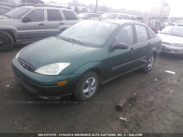 1FAFP33P91W233427 - 2001 FORD FOCUS LX GREEN photo 2