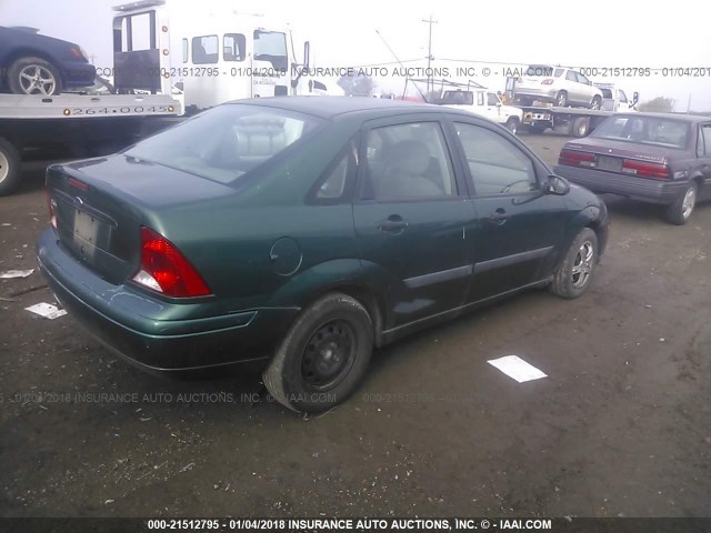 1FAFP33P91W233427 - 2001 FORD FOCUS LX GREEN photo 4