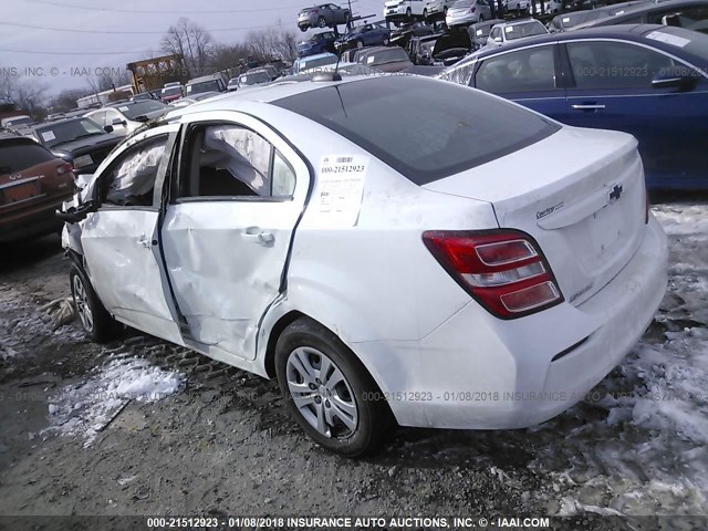 1G1JB5SG1H4150914 - 2017 CHEVROLET SONIC LS 白色 照片 3