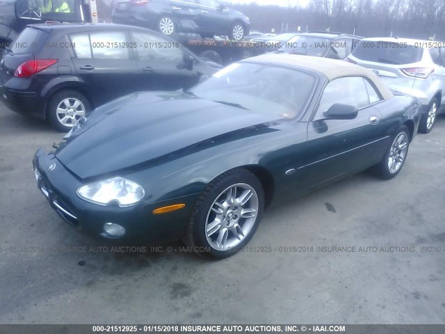 SAJDA42C01NA22473 - 2001 JAGUAR XK8 GREEN photo 2