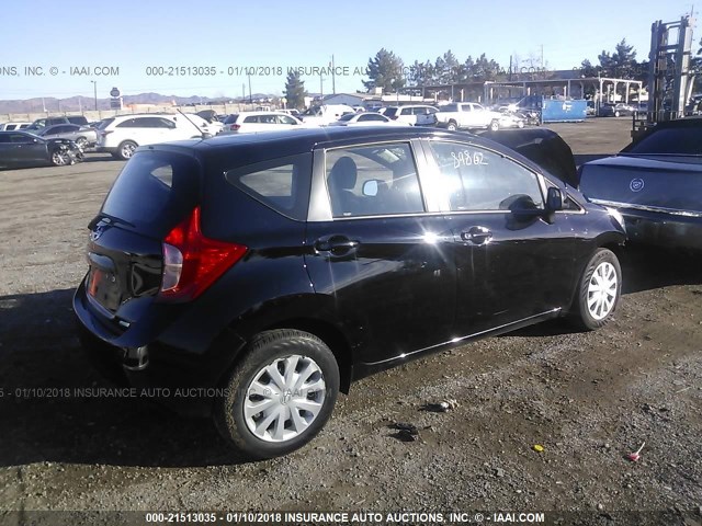 3N1CE2CP3EL402935 - 2014 NISSAN VERSA NOTE S/S PLUS/SV/SL BLACK photo 4