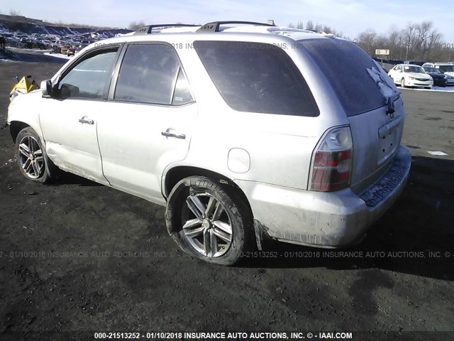 2HNYD18205H538911 - 2005 ACURA MDX SILVER photo 3