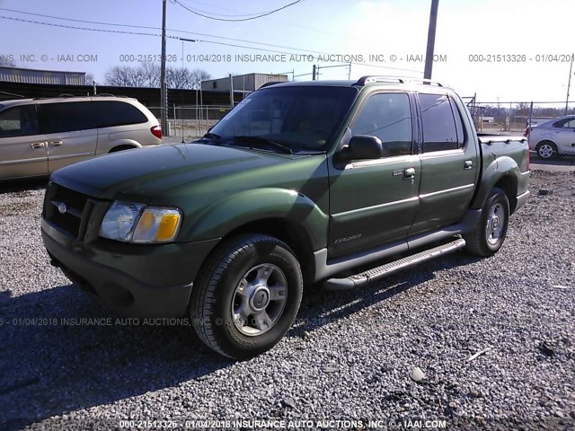 1FMZU77E51UC42892 - 2001 FORD EXPLORER SPORT TRAC  GREEN photo 2