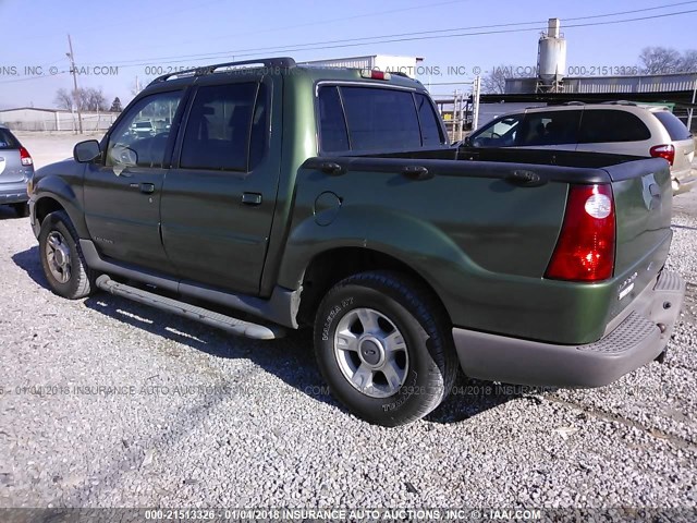 1FMZU77E51UC42892 - 2001 FORD EXPLORER SPORT TRAC  GREEN photo 3