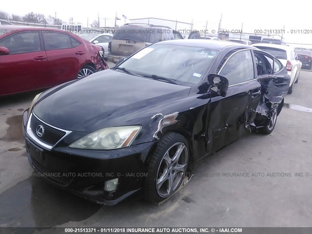 JTHBK262182059421 - 2008 LEXUS IS 250 BLACK photo 2