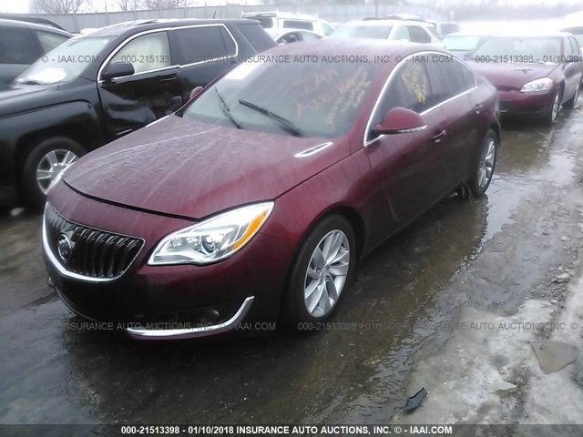 2G4GS5GX8G9127289 - 2016 BUICK REGAL PREMIUM RED photo 2