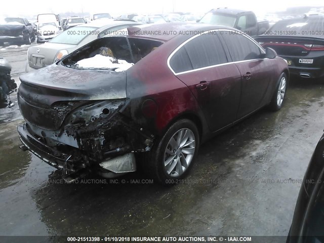 2G4GS5GX8G9127289 - 2016 BUICK REGAL PREMIUM RED photo 4