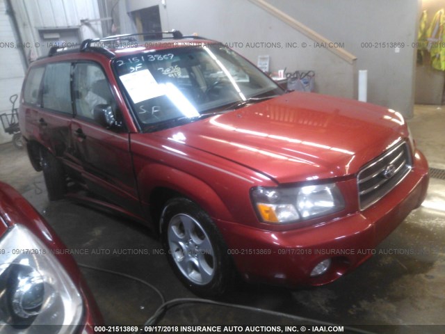 JF1SG65624H749982 - 2004 SUBARU FORESTER 2.5XS Красный фото 1