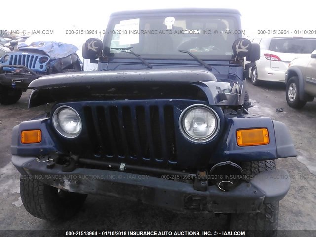 1J4FA49S05P343287 - 2005 JEEP WRANGLER / TJ SPORT BLUE photo 6