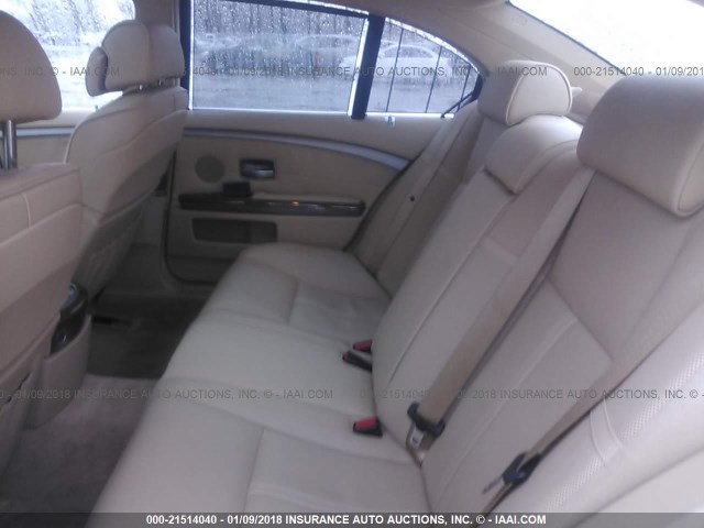 WBAHL835X7DT11046 - 2007 BMW 750 I BLUE photo 8