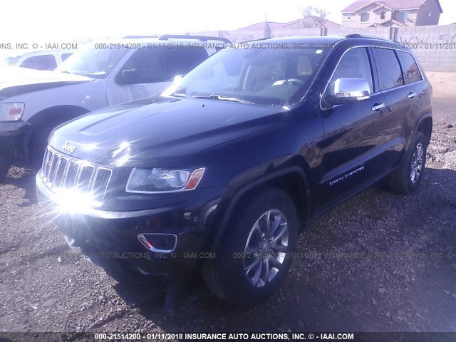 1C4RJFBG7EC350801 - 2014 JEEP GRAND CHEROKEE LIMITED BLACK photo 2