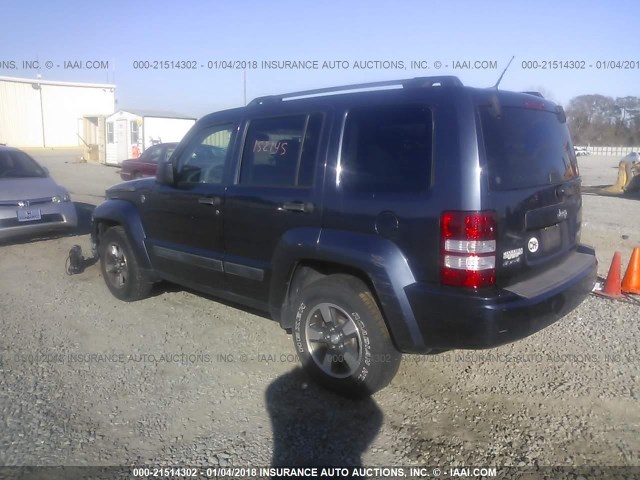 1J8GN28K58W277942 - 2008 JEEP LIBERTY SPORT 蓝色 照片 3