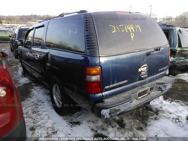 1GNFK16ZX3J180710 - 2003 CHEVROLET SUBURBAN K1500 BLUE photo 3