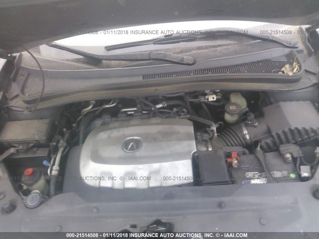 2HNYD2H46AH519068 - 2010 ACURA MDX TECHNOLOGY GRAY photo 10