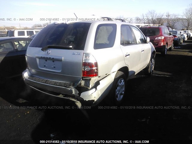 2HNYD18684H540097 - 2004 ACURA MDX TOURING SILVER photo 4