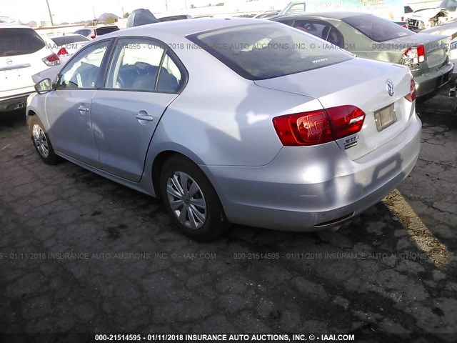 3VW2K7AJ4EM354009 - 2014 VOLKSWAGEN JETTA S GRAY photo 3