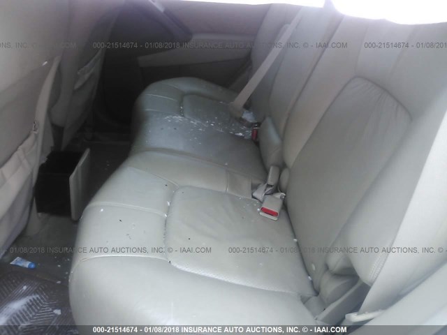 JN8AZ18W59W149995 - 2009 NISSAN MURANO S/SL/LE WHITE photo 8