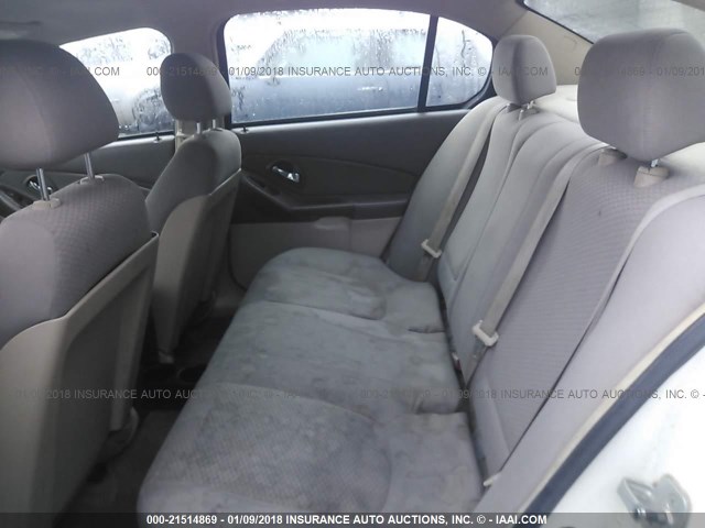 1G1ZS58N78F115985 - 2008 CHEVROLET MALIBU LS თეთრი ფოტო 8