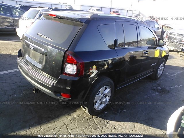 1C4NJCBA6ED545792 - 2014 JEEP COMPASS SPORT BLACK photo 4