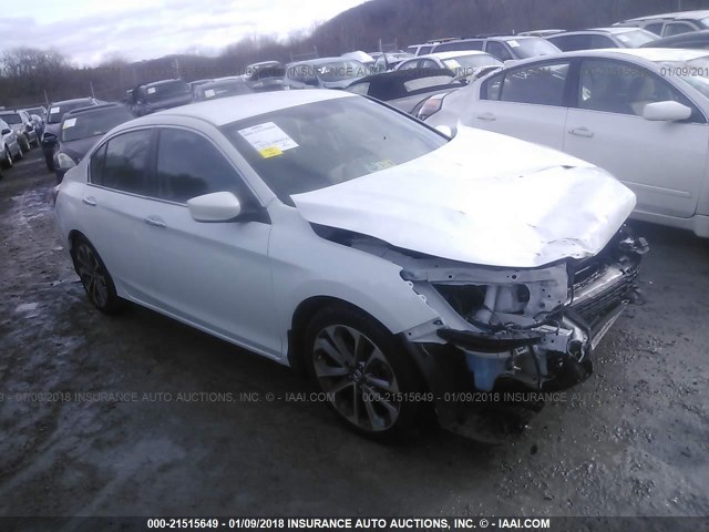 1HGCR2F59FA083093 - 2015 HONDA ACCORD SPORT WHITE photo 1