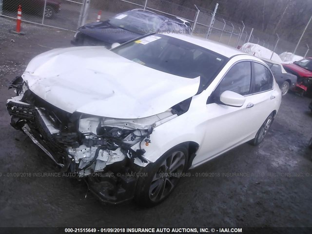 1HGCR2F59FA083093 - 2015 HONDA ACCORD SPORT WHITE photo 2