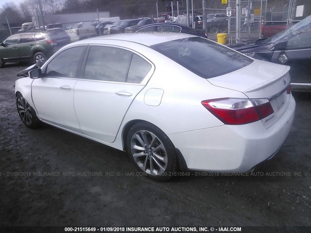 1HGCR2F59FA083093 - 2015 HONDA ACCORD SPORT WHITE photo 3