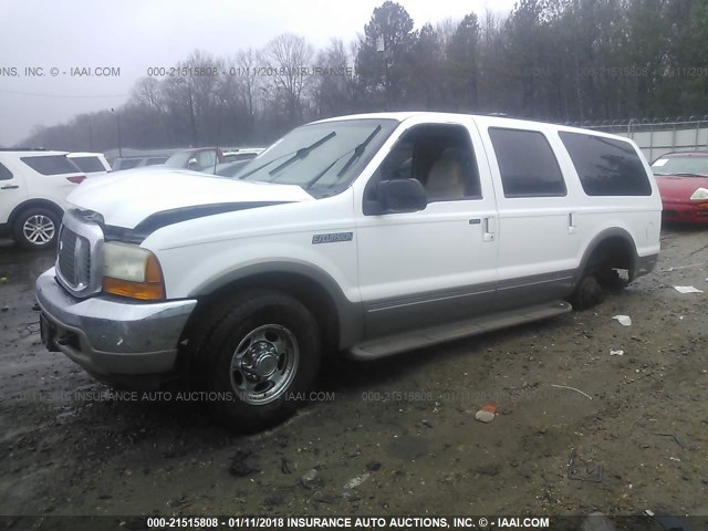 1FMNU42S0YEB67940 - 2000 FORD EXCURSION LIMITED WHITE photo 2