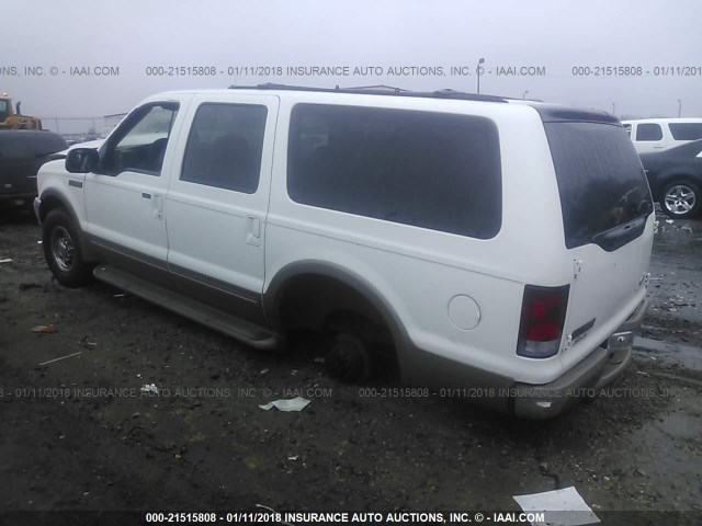 1FMNU42S0YEB67940 - 2000 FORD EXCURSION LIMITED WHITE photo 3