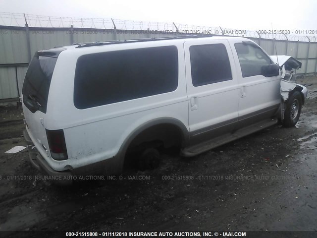 1FMNU42S0YEB67940 - 2000 FORD EXCURSION LIMITED WHITE photo 4