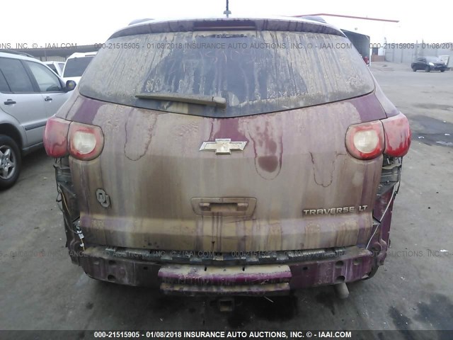 1GNLRFED2AS120770 - 2010 CHEVROLET TRAVERSE LT MAROON photo 6