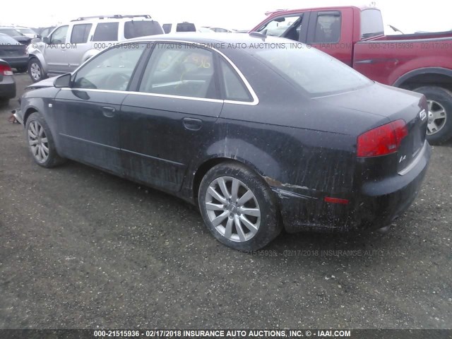 WAUDF78E05A531271 - 2005 AUDI A4 2.0T QUATTRO BLACK photo 3