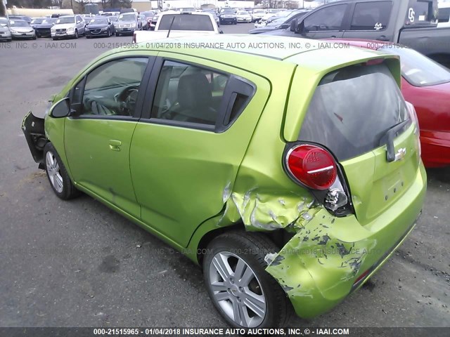 KL8CA6S92EC588569 - 2014 CHEVROLET SPARK LS GREEN photo 3