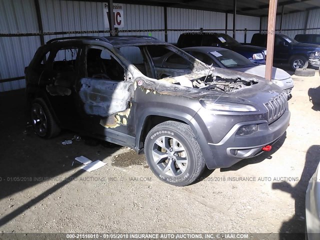 1C4PJMBB9FW699121 - 2015 JEEP CHEROKEE TRAILHAWK GRAY photo 1