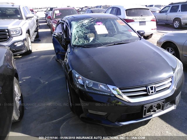 1HGCR2F71EA047771 - 2014 HONDA ACCORD EX BLACK photo 1