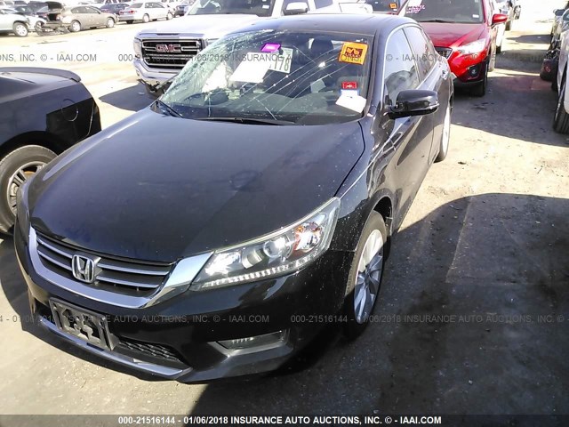 1HGCR2F71EA047771 - 2014 HONDA ACCORD EX BLACK photo 2