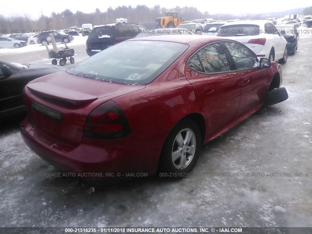 2G2WP552171148772 - 2007 PONTIAC GRAND PRIX RED photo 4