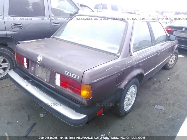 WBAAK8400F8779110 - 1985 BMW 318 I AUTOMATIC BROWN photo 4