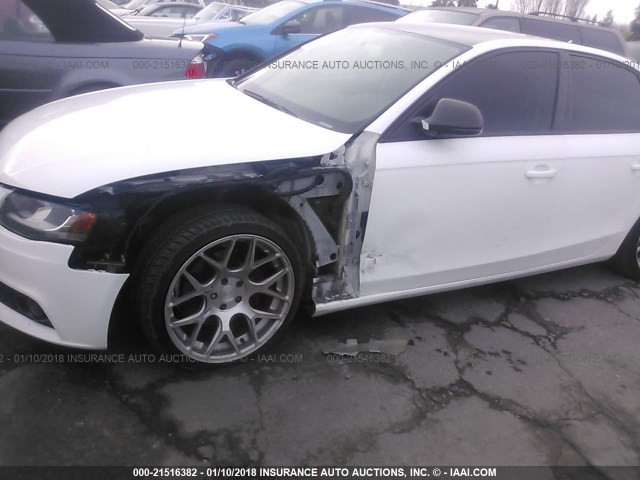 WAULF78K79A125785 - 2009 AUDI A4 2.0T QUATTRO WHITE photo 6