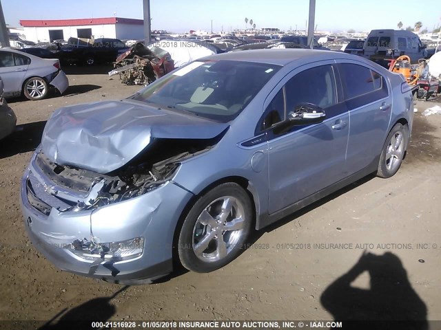 1G1RA6E47DU103281 - 2013 CHEVROLET VOLT Light Blue photo 2