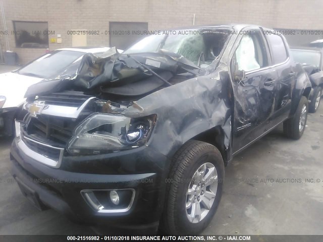 1GCGSCEA6H1171935 - 2017 CHEVROLET COLORADO LT BLUE photo 2