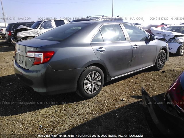 4T4BF1FK4CR176313 - 2012 TOYOTA CAMRY SE/LE/XLE GRAY photo 4