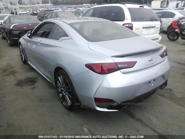 JN1FV7EK1HM610401 - 2017 INFINITI Q60 RED SPORT 400 SILVER photo 3