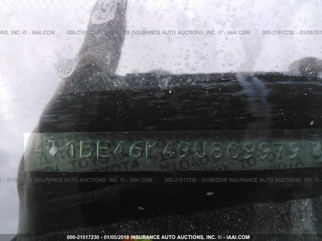 4T1BE46K49U809979 - 2009 TOYOTA CAMRY SE/LE/XLE 金色 照片 9